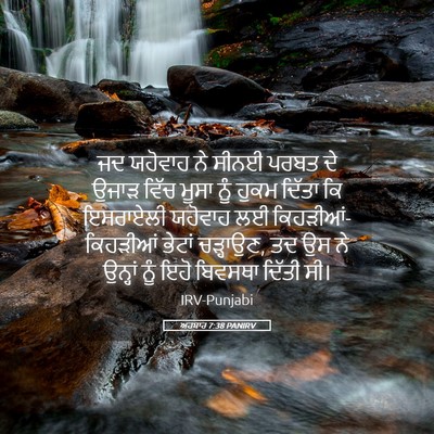 Picture 05 - ਅਹਬਾਰ 7:38 PANIRV - ਜਦ ਯਹੋਵਾਹ ਨੇ ਸੀਨਈ - Bible Verse Picture