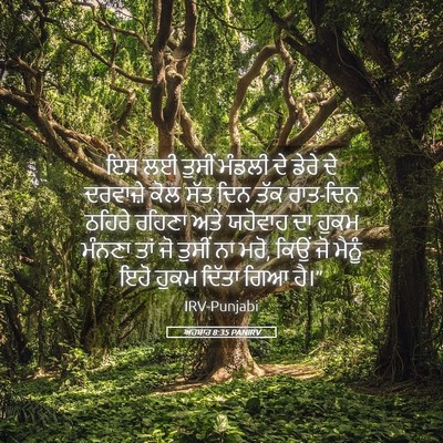 Picture 05 - ਅਹਬਾਰ 8:35 PANIRV - ਇਸ ਲਈ ਤੁਸੀਂ ਮੰਡਲੀ - Bible Verse Picture