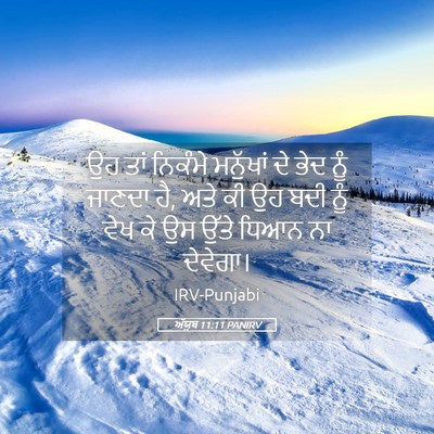 Picture 05 - ਅੱਯੂਬ 11:11 PANIRV - ਉਹ ਤਾਂ ਨਿਕੰਮੇ - Bible Verse Picture