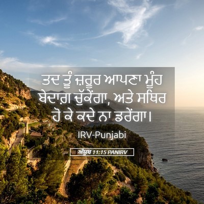 Picture 05 - ਅੱਯੂਬ 11:15 PANIRV - ਤਦ ਤੂੰ ਜ਼ਰੂਰ ਆਪਣਾ - Bible Verse Picture
