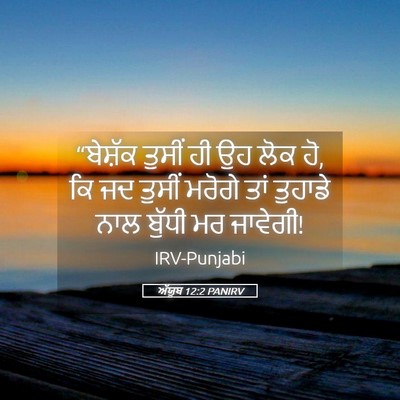 Picture 05 - ਅੱਯੂਬ 12:2 PANIRV - “ਬੇਸ਼ੱਕ ਤੁਸੀਂ ਹੀ - Bible Verse Picture