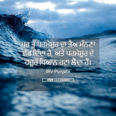 Picture 05 - ਅੱਯੂਬ 15:4 PANIRV - ਪਰ ਤੂੰ ਪਰਮੇਸ਼ੁਰ ਦਾ - Bible Verse Picture