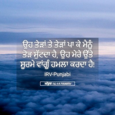 Picture 05 - ਅੱਯੂਬ 16:14 PANIRV - ਉਹ ਤੇੜਾਂ ਤੇ ਤੇੜਾਂ - Bible Verse Picture