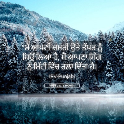 Picture 05 - ਅੱਯੂਬ 16:15 PANIRV - “ਮੈਂ ਆਪਣੀ ਚਮੜੀ - Bible Verse Picture