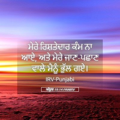 Picture 05 - ਅੱਯੂਬ 19:14 PANIRV - ਮੇਰੇ ਰਿਸ਼ਤੇਦਾਰ - Bible Verse Picture
