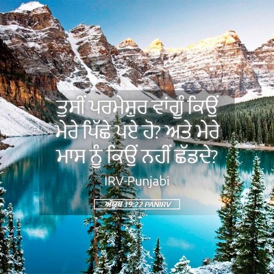 Picture 05 - ਅੱਯੂਬ 19:22 PANIRV - ਤੁਸੀਂ ਪਰਮੇਸ਼ੁਰ - Bible Verse Picture