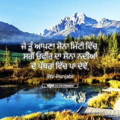 Picture 05 - ਅੱਯੂਬ 22:24 PANIRV - ਜੇ ਤੂੰ ਆਪਣਾ ਸੋਨਾ - Bible Verse Picture