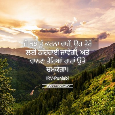 Picture 05 - ਅੱਯੂਬ 22:28 PANIRV - ਜੋ ਕੁਝ ਤੂੰ ਕਰਨਾ - Bible Verse Picture