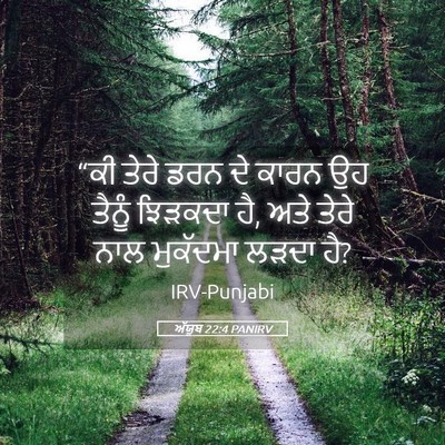 Picture 05 - ਅੱਯੂਬ 22:4 PANIRV - “ਕੀ ਤੇਰੇ ਡਰਨ ਦੇ - Bible Verse Picture