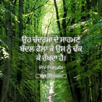 Picture 05 - ਅੱਯੂਬ 26:9 PANIRV - ਉਹ ਚੰਦਰਮਾ ਦੇ - Bible Verse Picture