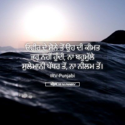 Picture 05 - ਅੱਯੂਬ 28:16 PANIRV - ਓਫੀਰ ਦੇ ਸੋਨੇ ਤੋਂ ਉਹ - Bible Verse Picture