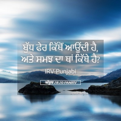Picture 05 - ਅੱਯੂਬ 28:20 PANIRV - ਬੁੱਧ ਫੇਰ ਕਿੱਥੋਂ - Bible Verse Picture