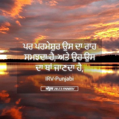 Picture 05 - ਅੱਯੂਬ 28:23 PANIRV - ਪਰ ਪਰਮੇਸ਼ੁਰ ਉਸ ਦਾ - Bible Verse Picture