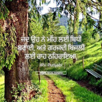 Picture 05 - ਅੱਯੂਬ 28:26 PANIRV - ਜਦ ਉਹ ਨੇ ਮੀਂਹ ਲਈ - Bible Verse Picture