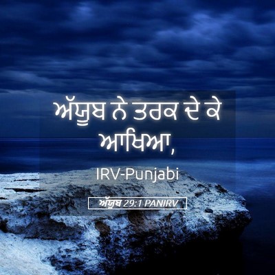Picture 05 - ਅੱਯੂਬ 29:1 PANIRV - ਅੱਯੂਬ ਨੇ ਤਰਕ ਦੇ ਕੇ - Bible Verse Picture