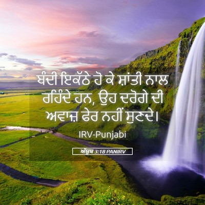 Picture 05 - ਅੱਯੂਬ 3:18 PANIRV - ਬੰਦੀ ਇਕੱਠੇ ਹੋ ਕੇ - Bible Verse Picture