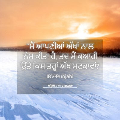 Picture 05 - ਅੱਯੂਬ 31:1 PANIRV - “ਮੈਂ ਆਪਣੀਆਂ ਅੱਖਾਂ - Bible Verse Picture