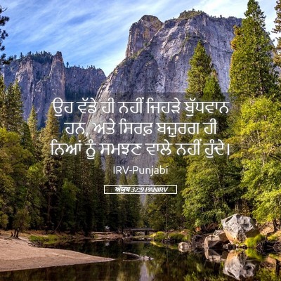 Picture 05 - ਅੱਯੂਬ 32:9 PANIRV - ਉਹ ਵੱਡੇ ਹੀ ਨਹੀਂ - Bible Verse Picture