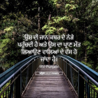 Picture 05 - ਅੱਯੂਬ 33:22 PANIRV - ਉਸ ਦੀ ਜਾਨ ਕਬਰ ਦੇ - Bible Verse Picture