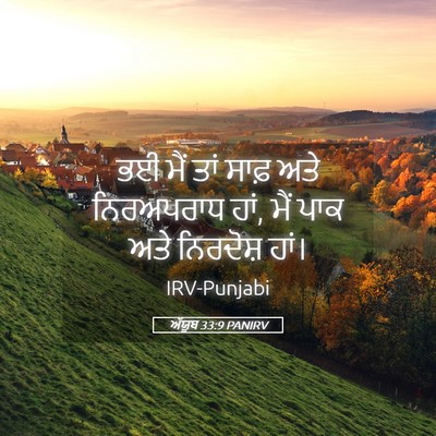 Picture 05 - ਅੱਯੂਬ 33:9 PANIRV - ਭਈ ਮੈਂ ਤਾਂ ਸਾਫ਼ ਅਤੇ - Bible Verse Picture