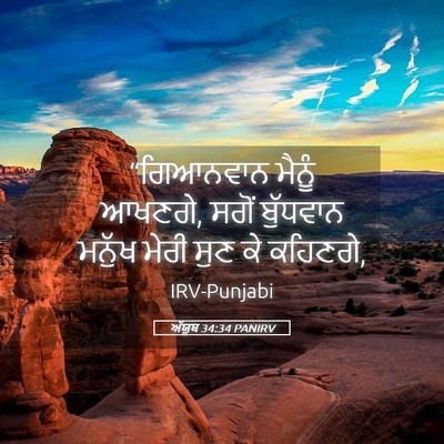 Picture 05 - ਅੱਯੂਬ 34:34 PANIRV - “ਗਿਆਨਵਾਨ ਮੈਨੂੰ - Bible Verse Picture