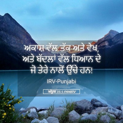 Picture 05 - ਅੱਯੂਬ 35:5 PANIRV - ਅਕਾਸ਼ ਵੱਲ ਤੱਕ ਅਤੇ - Bible Verse Picture