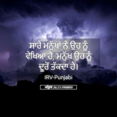 Picture 05 - ਅੱਯੂਬ 36:25 PANIRV - ਸਾਰੇ ਮਨੁੱਖਾਂ ਨੇ ਉਹ - Bible Verse Picture