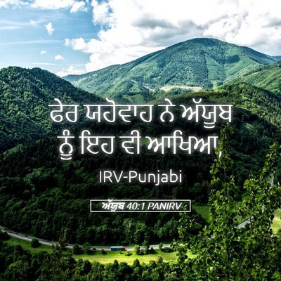 Picture 05 - ਅੱਯੂਬ 40:1 PANIRV - ਫੇਰ ਯਹੋਵਾਹ ਨੇ - Bible Verse Picture
