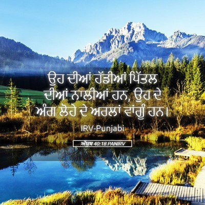 Picture 05 - ਅੱਯੂਬ 40:18 PANIRV - ਉਹ ਦੀਆਂ ਹੱਡੀਆਂ - Bible Verse Picture