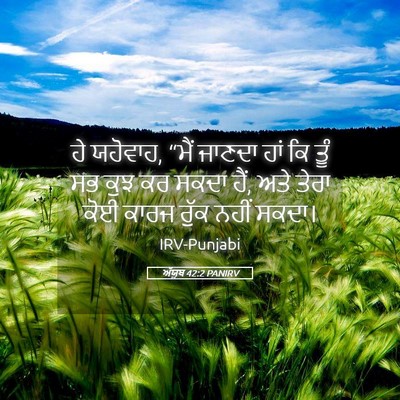 Picture 05 - ਅੱਯੂਬ 42:2 PANIRV - ਹੇ ਯਹੋਵਾਹ, “ਮੈਂ - Bible Verse Picture