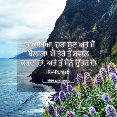 Picture 05 - ਅੱਯੂਬ 42:4 PANIRV - “ਤੂੰ ਆਖਿਆ, ਜ਼ਰਾ ਸੁਣ - Bible Verse Picture