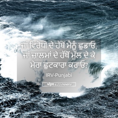 Picture 05 - ਅੱਯੂਬ 6:23 PANIRV - ਜਾਂ ਵਿਰੋਧੀ ਦੇ - Bible Verse Picture