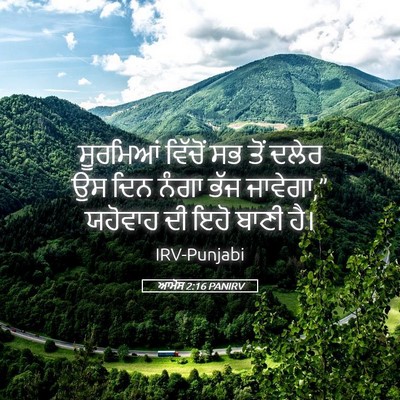 Picture 05 - ਆਮੋਸ 2:16 PANIRV - ਸੂਰਮਿਆਂ ਵਿੱਚੋਂ ਸਭ - Bible Verse Picture