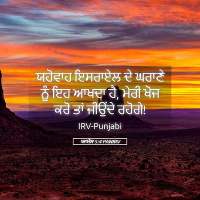 Picture 05 - ਆਮੋਸ 5:4 PANIRV - ਯਹੋਵਾਹ ਇਸਰਾਏਲ ਦੇ - Bible Verse Picture