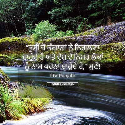 Picture 05 - ਆਮੋਸ 8:4 PANIRV - “ਤੁਸੀਂ ਜੋ ਕੰਗਾਲਾਂ - Bible Verse Picture