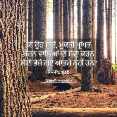 Picture 05 - ਇਬਰਾਨੀ 1:14 PANIRV - ਕੀ ਉਹ ਸਾਰੇ, ਮੁਕਤੀ - Bible Verse Picture