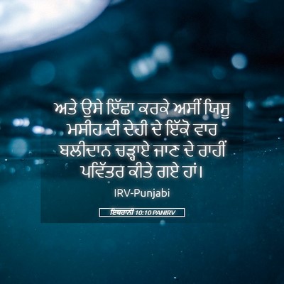 Picture 05 - ਇਬਰਾਨੀ 10:10 PANIRV - ਅਤੇ ਉਸੇ ਇੱਛਾ ਕਰਕੇ - Bible Verse Picture