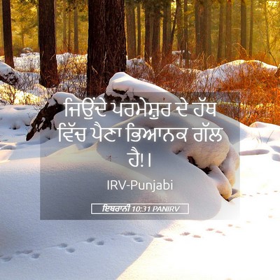 Picture 05 - ਇਬਰਾਨੀ 10:31 PANIRV - ਜਿਉਂਦੇ ਪਰਮੇਸ਼ੁਰ - Bible Verse Picture