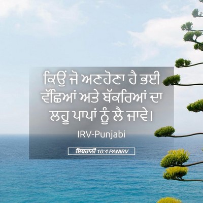 Picture 05 - ਇਬਰਾਨੀ 10:4 PANIRV - ਕਿਉਂ ਜੋ ਅਣਹੋਣਾ ਹੈ - Bible Verse Picture
