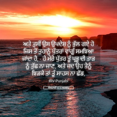 Picture 05 - ਇਬਰਾਨੀ 12:5 PANIRV - ਅਤੇ ਤੁਸੀਂ ਉਸ - Bible Verse Picture