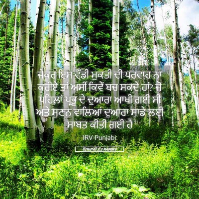 Picture 05 - ਇਬਰਾਨੀ 2:3 PANIRV - ਜੇਕਰ ਇਸ ਵੱਡੀ ਮੁਕਤੀ - Bible Verse Picture