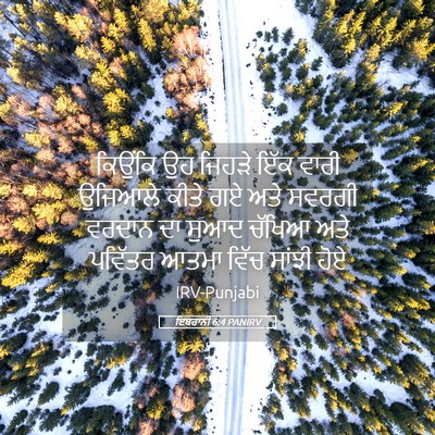Picture 05 - ਇਬਰਾਨੀ 6:4 PANIRV - ਕਿਉਂਕਿ ਉਹ ਜਿਹੜੇ - Bible Verse Picture