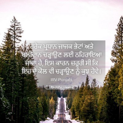 Picture 05 - ਇਬਰਾਨੀ 8:3 PANIRV - ਹਰੇਕ ਪ੍ਰਧਾਨ ਜਾਜਕ - Bible Verse Picture