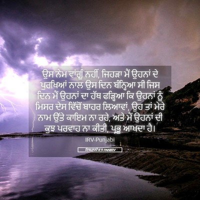 Picture 05 - ਇਬਰਾਨੀ 8:9 PANIRV - ਉਸ ਨੇਮ ਵਾਂਗੂੰ ਨਹੀਂ, - Bible Verse Picture