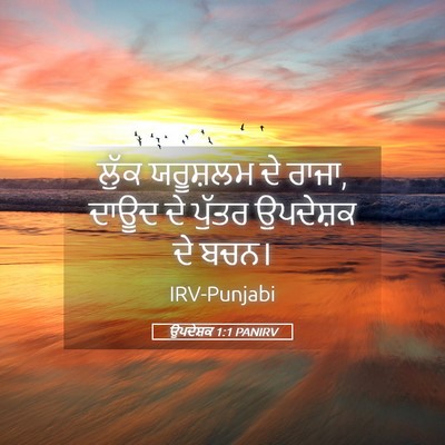 Picture 05 - ਉਪਦੇਸ਼ਕ 1:1 PANIRV - ਲੁੱਕ ਯਰੂਸ਼ਲਮ ਦੇ - Bible Verse Picture