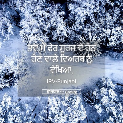 Picture 05 - ਉਪਦੇਸ਼ਕ 4:7 PANIRV - ਤਦ ਮੈਂ ਫੇਰ ਸੂਰਜ ਦੇ - Bible Verse Picture