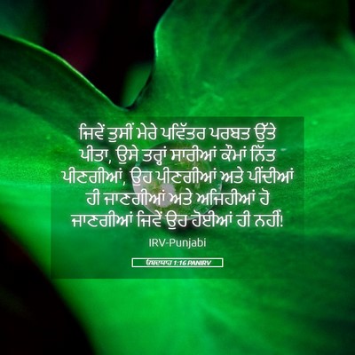 Picture 05 - ਓਬਦਯਾਹ 1:16 PANIRV - ਜਿਵੇਂ ਤੁਸੀਂ ਮੇਰੇ - Bible Verse Picture