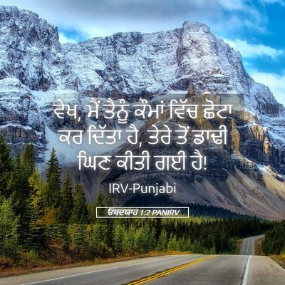 Picture 05 - ਓਬਦਯਾਹ 1:2 PANIRV - ਵੇਖ, ਮੈਂ ਤੈਨੂੰ - Bible Verse Picture