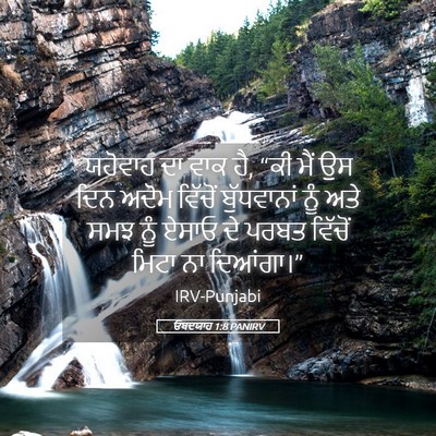 Picture 05 - ਓਬਦਯਾਹ 1:8 PANIRV - ਯਹੋਵਾਹ ਦਾ ਵਾਕ ਹੈ, - Bible Verse Picture