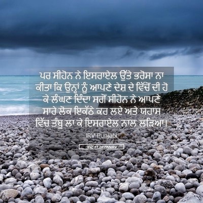 Picture 05 - ਕਜ਼ਾૃ 11:20 PANIRV - ਪਰ ਸੀਹੋਨ ਨੇ ਇਸਰਾਏਲ - Bible Verse Picture